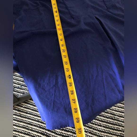 Lane Bryant|Royal blue chiffon long sleeve blouse with eyelet detail, plus size• - Picture 10 of 11